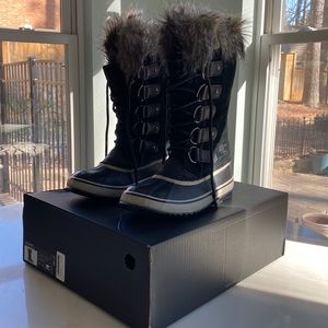 Sorel Women’s Joan of Arctic Black Faux Fur Winter Boots